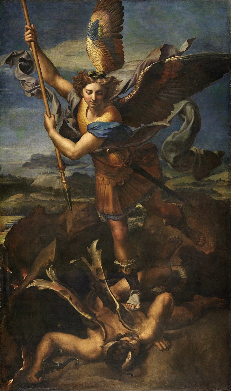 San Michele sconfigge Satana 1518. Parigi, Museo del Louvre